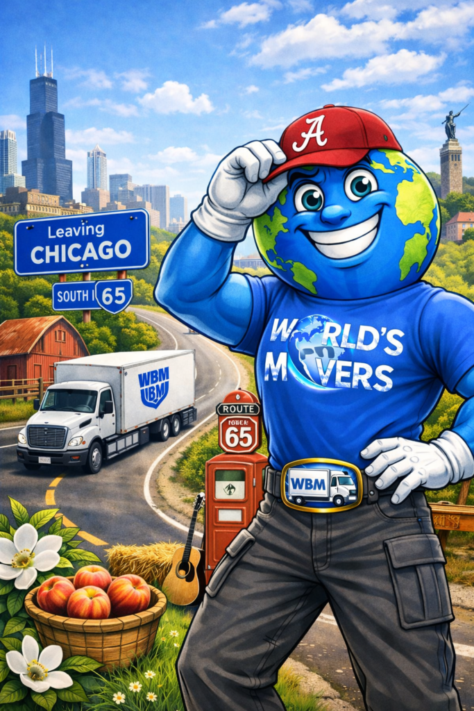 Chicago to Alabama movers mascot image for World's Best Movers