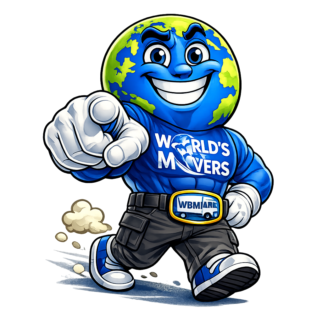 World's Best Movers mascot Globy