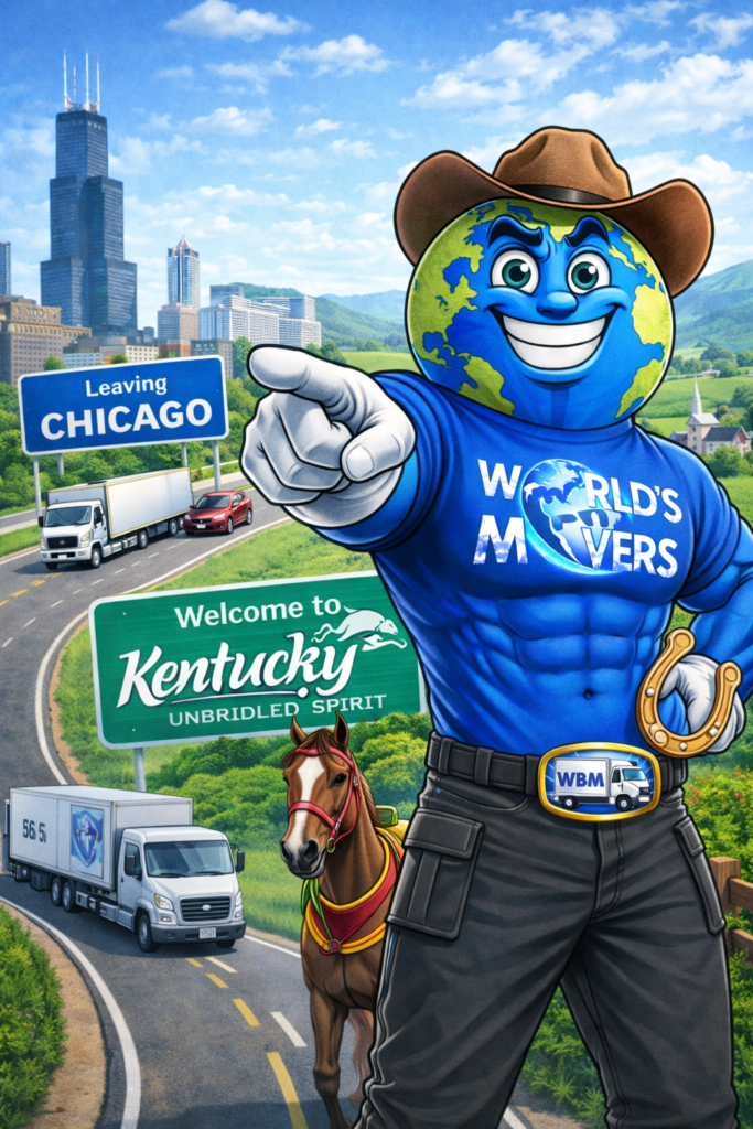 Chicago to Kentucky movers mascot image for World's Best Movers