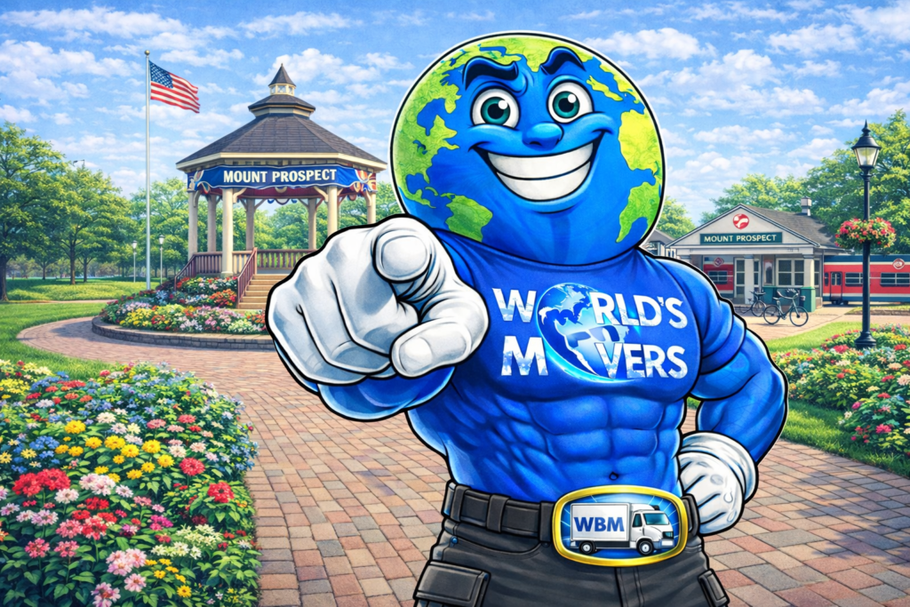 Mount Prospect movers – World's Best Movers mascot