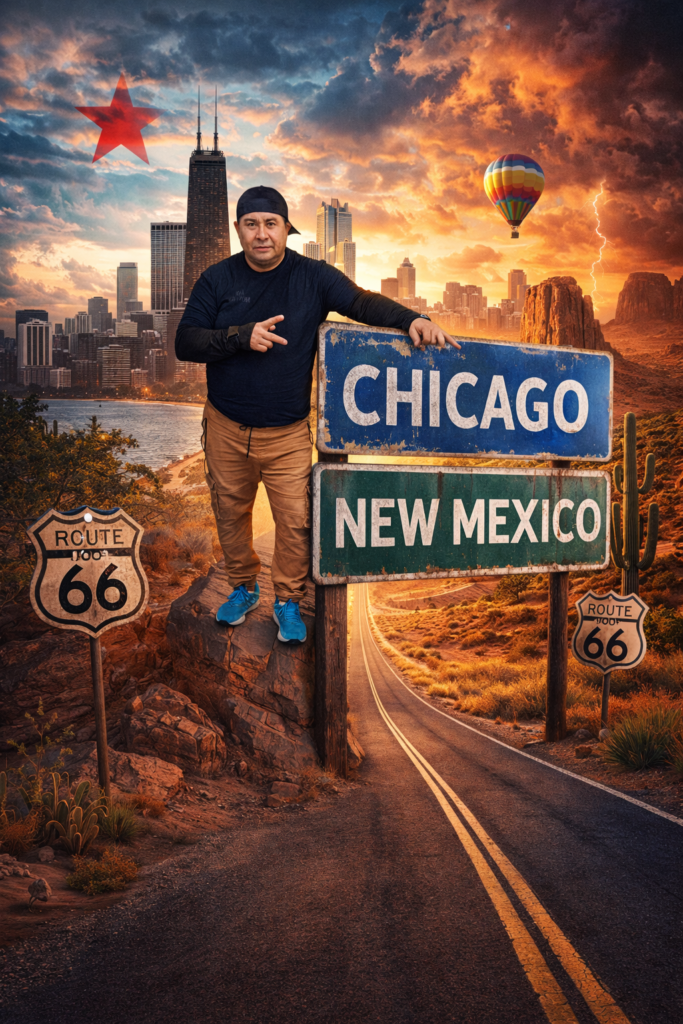 Chicago to New Mexico movers long-distance moving route image