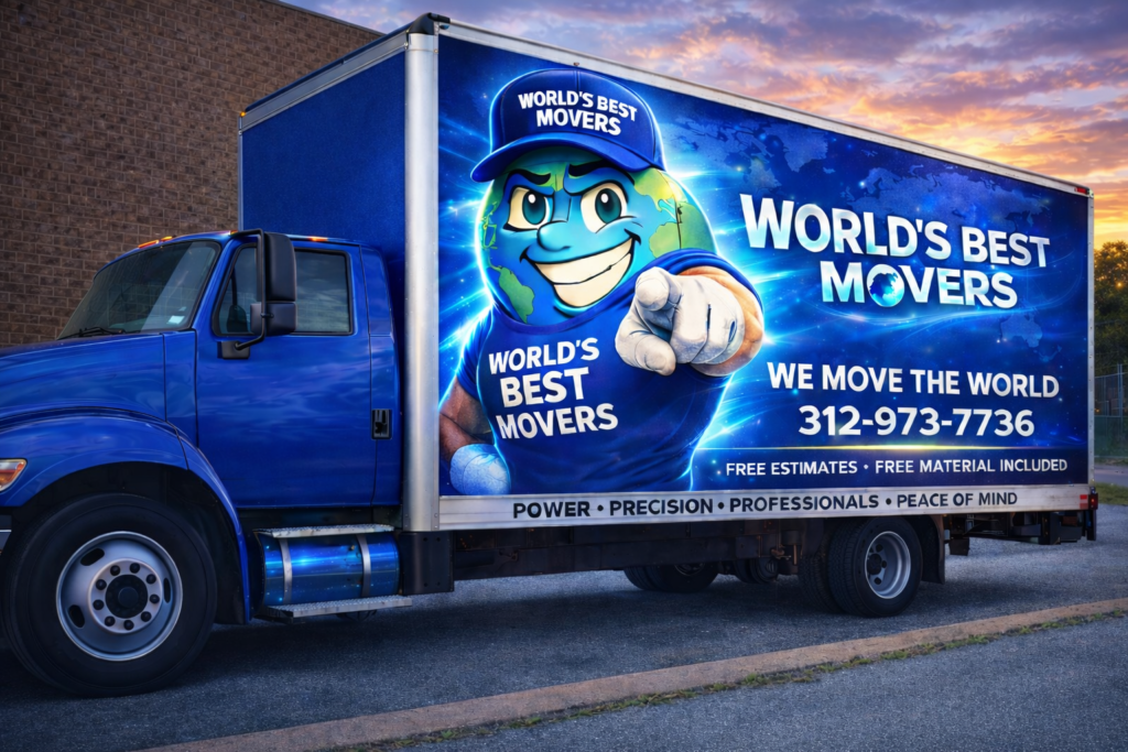 World's Best Movers crew and truck