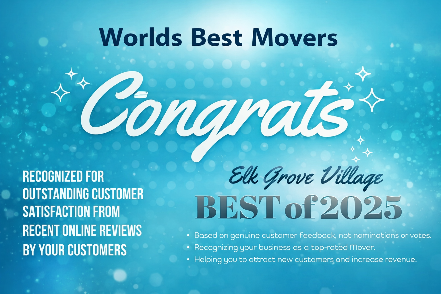 Elk Grove Village Recognition - World's Best Movers